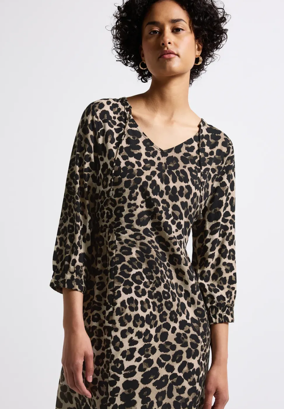 Gemustertes Midi-Kleid