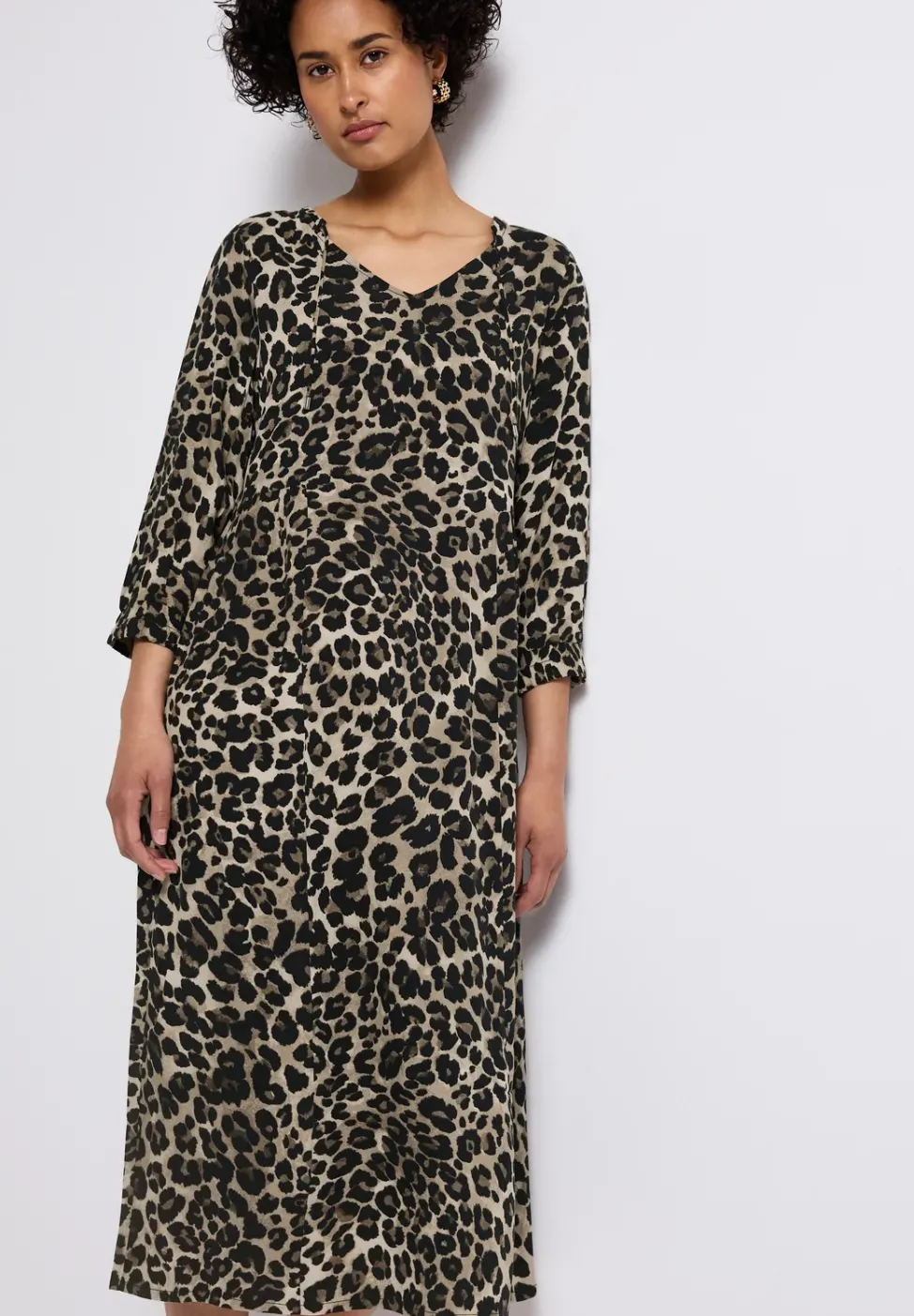 Gemustertes Midi-Kleid