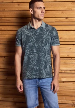 Gemustertes Piqué Poloshirt