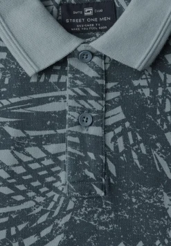 Gemustertes Piqué Poloshirt