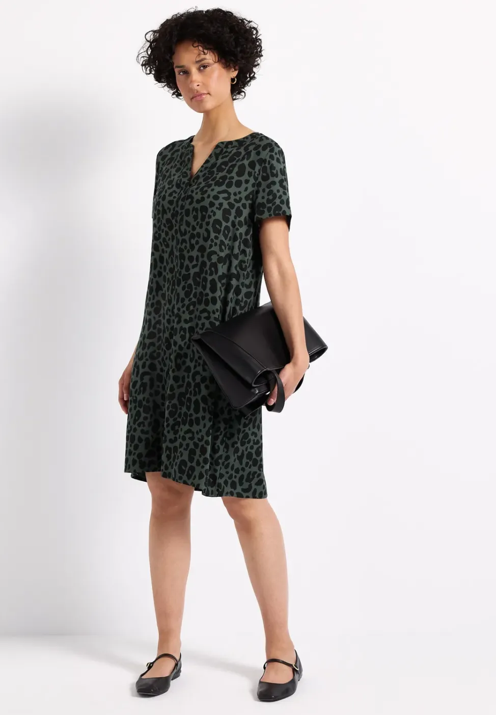 Gemustertes Twill-Kleid