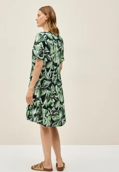 Gemustertes Volant-Kleid
