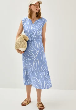 Gemustertes Volant-Kleid