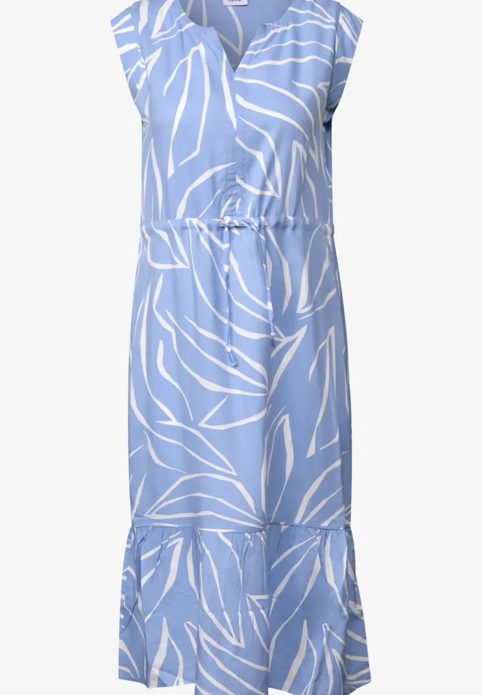 Gemustertes Volant-Kleid