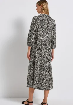 Gemustertes Volant-Kleid