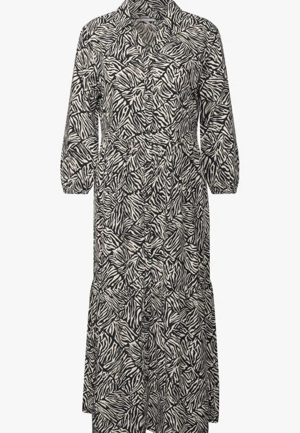Gemustertes Volant-Kleid