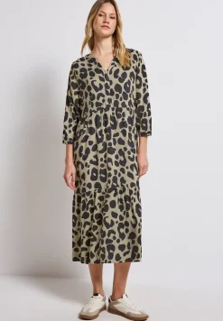 Gemustertes Volant-Kleid