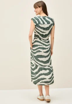Gemustertes Volant-Kleid