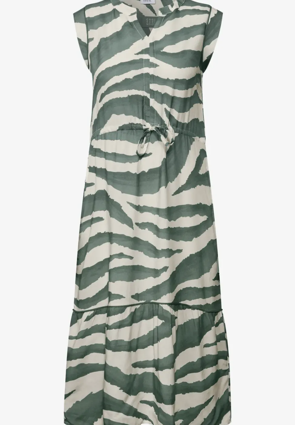 Gemustertes Volant-Kleid