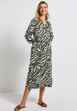 Gemustertes Volant-Kleid