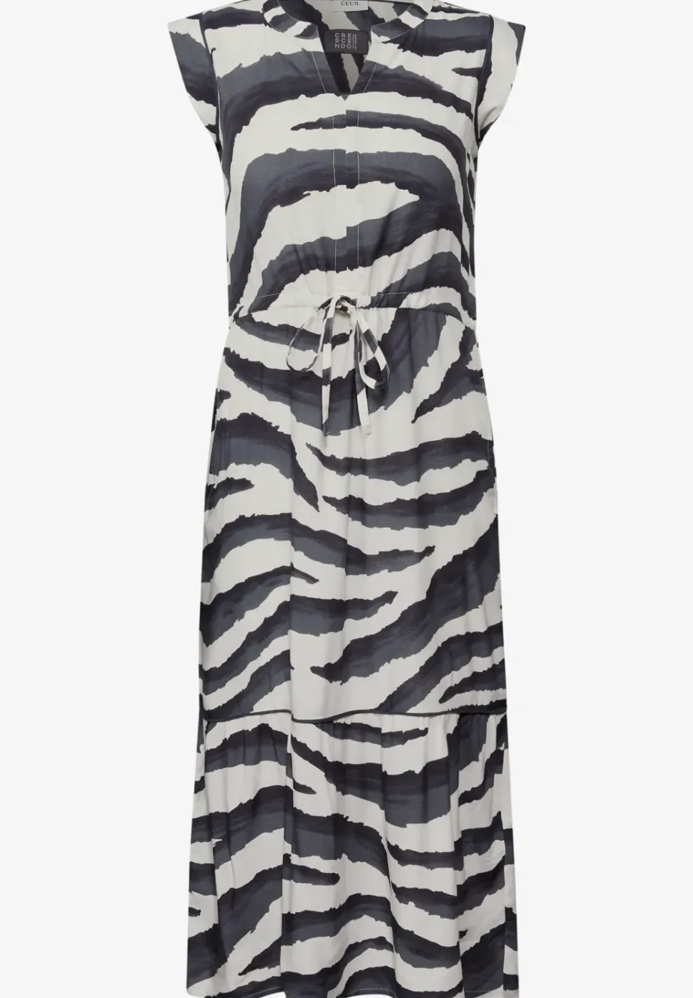 Gemustertes Volant-Kleid