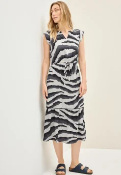 Gemustertes Volant-Kleid