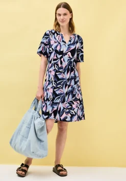 Gemustertes Volant-Kleid