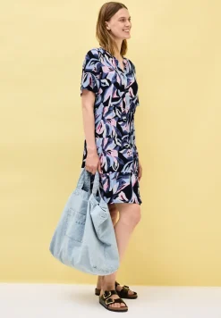 Gemustertes Volant-Kleid