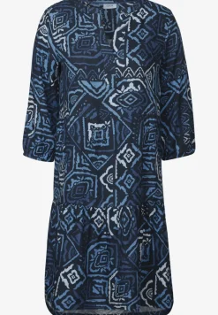 Gemustertes Volant-Kleid
