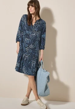 Gemustertes Volant-Kleid