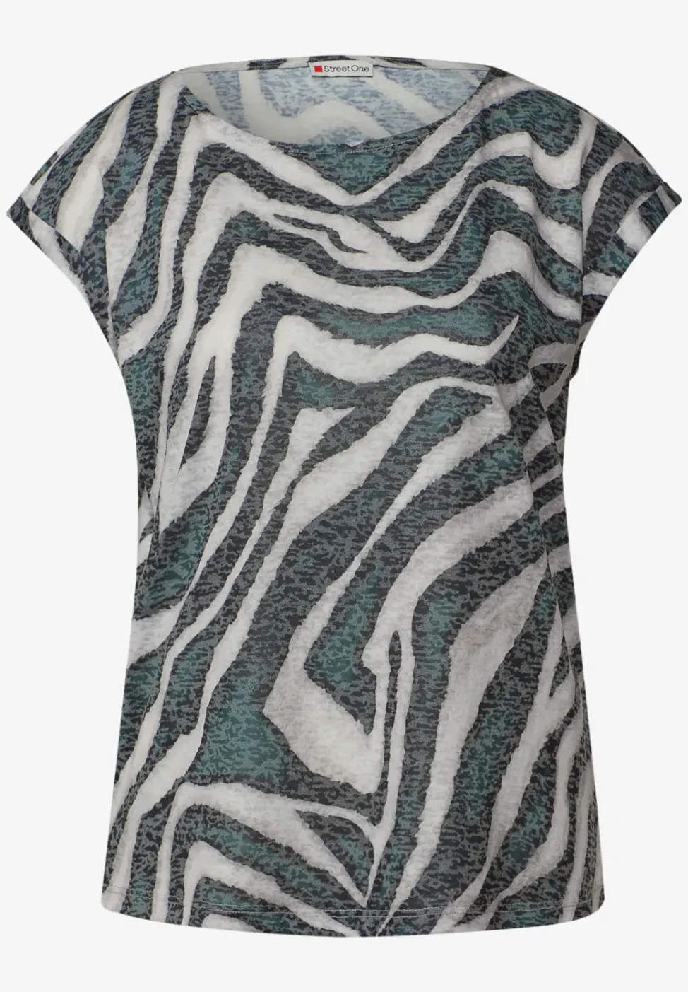 Gemustertes Ausbrenner-Shirt