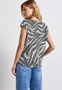 Gemustertes Ausbrenner-Shirt