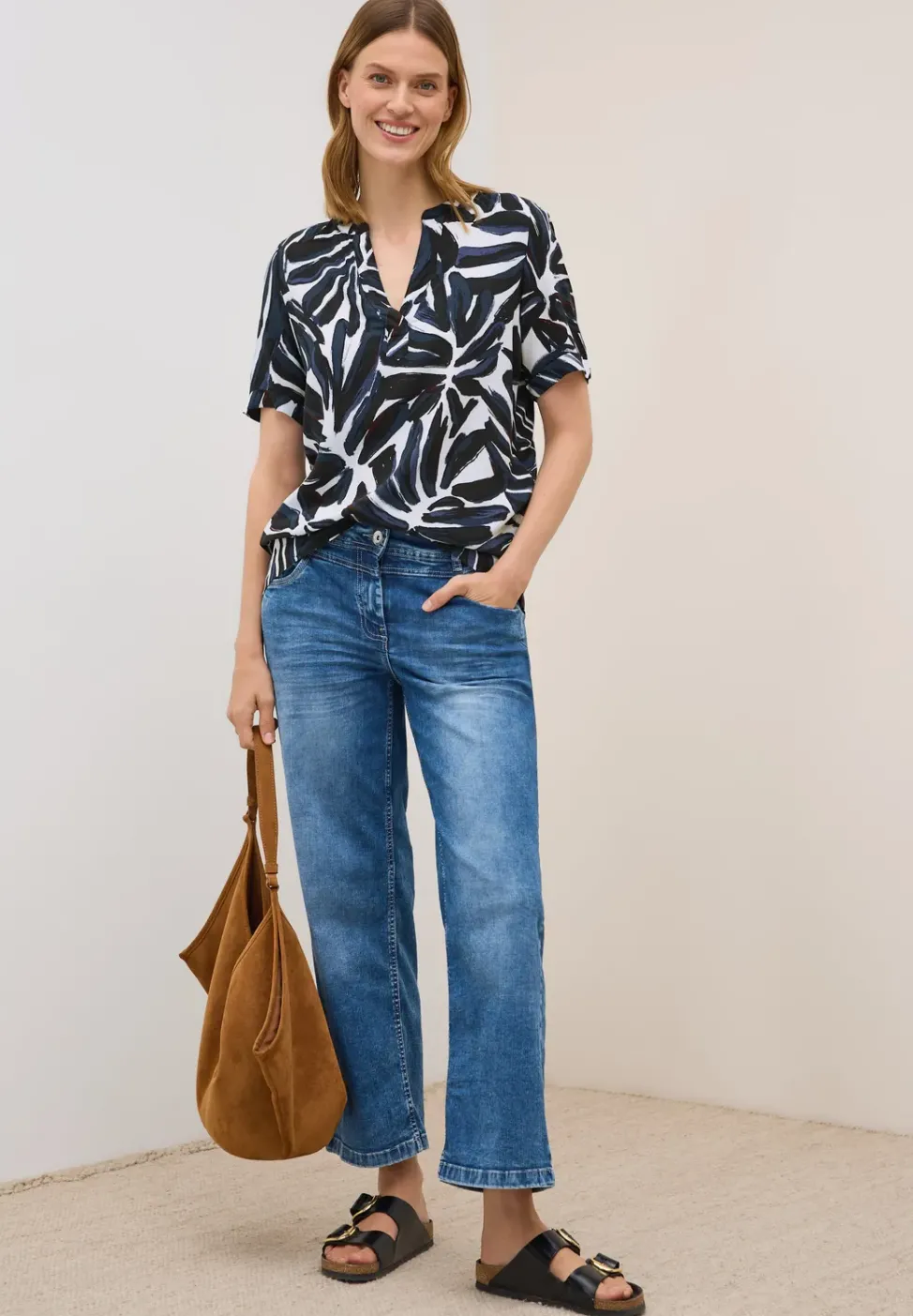 Gemustertes Blusenshirt