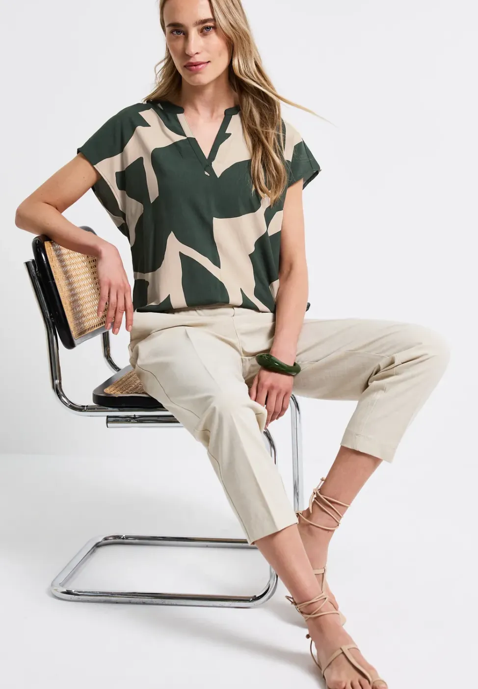 Gemustertes Blusenshirt