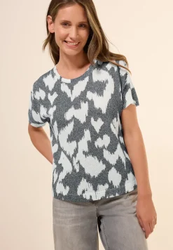 Gemustertes Crepé Shirt