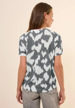 Gemustertes Crepé Shirt