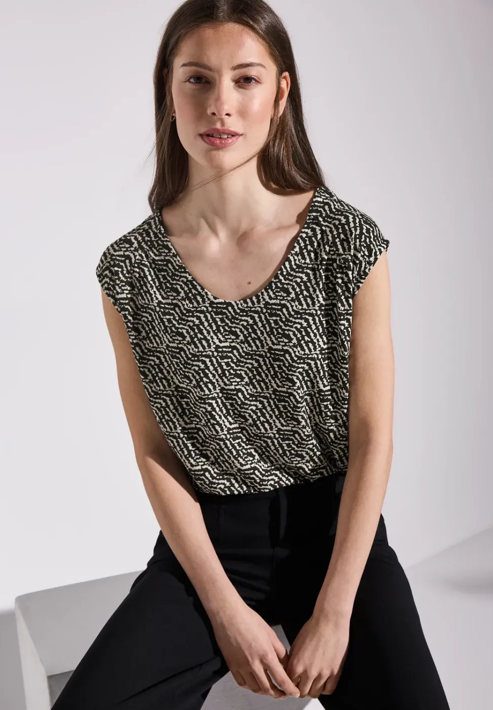 Gemustertes Jersey-Shirt