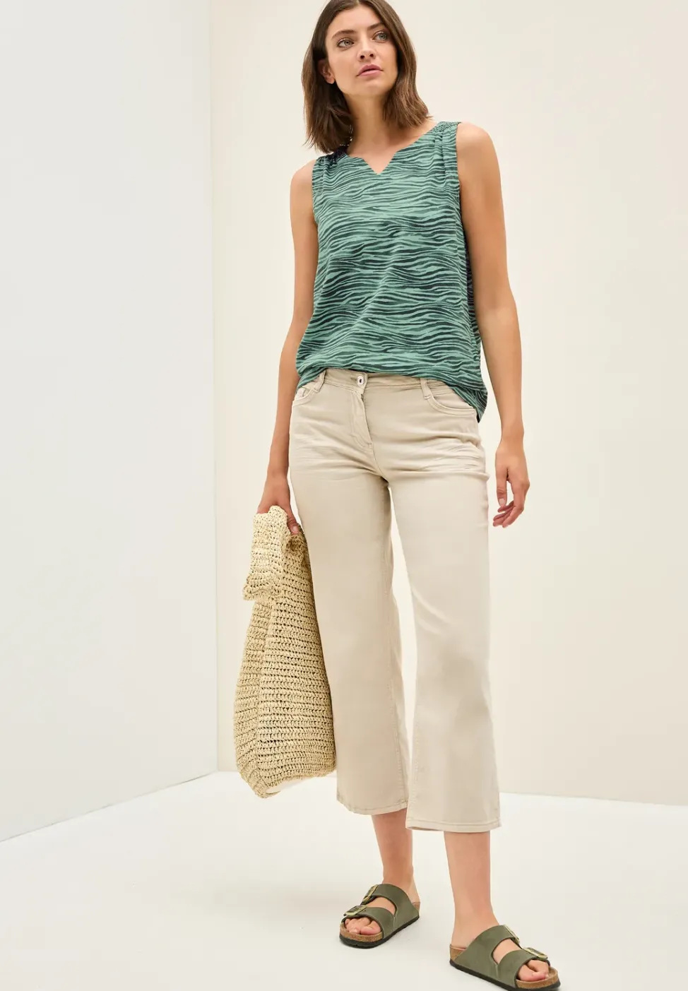 Gemustertes Jersey-Top