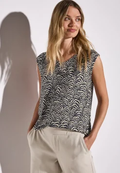 Gemustertes Jersey-Top