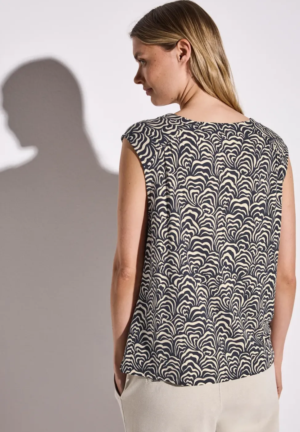 Gemustertes Jersey-Top