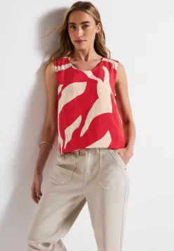 Gemustertes Materialmix Top