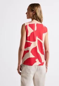 Gemustertes Materialmix Top