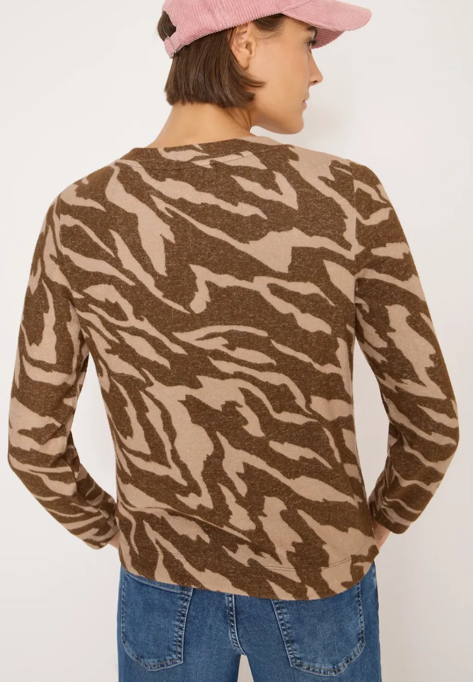 Gemustertes Melange Shirt