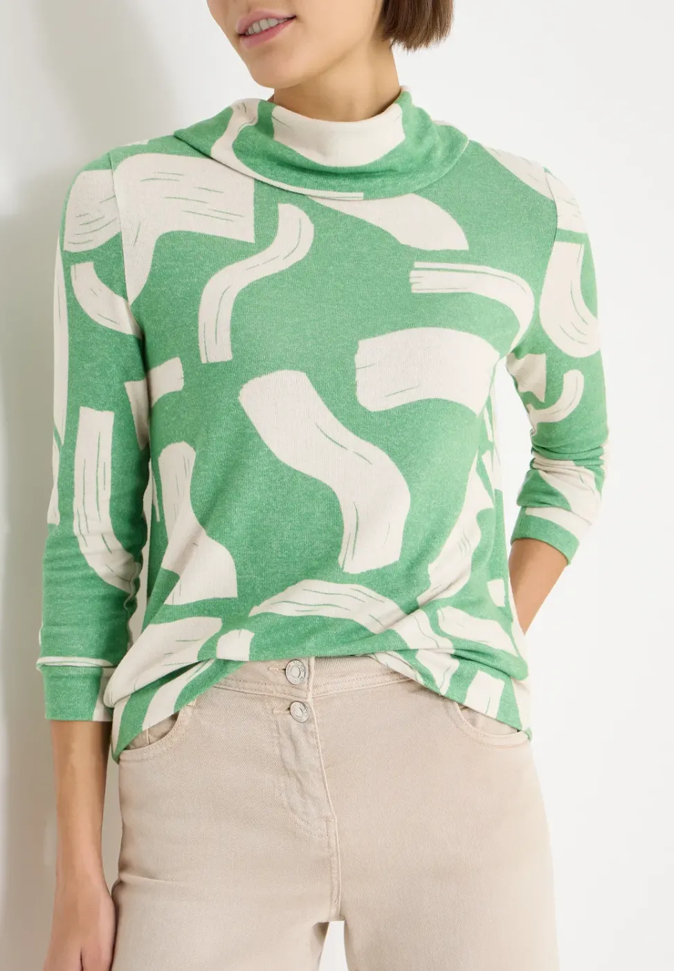 Gemustertes Melange Shirt