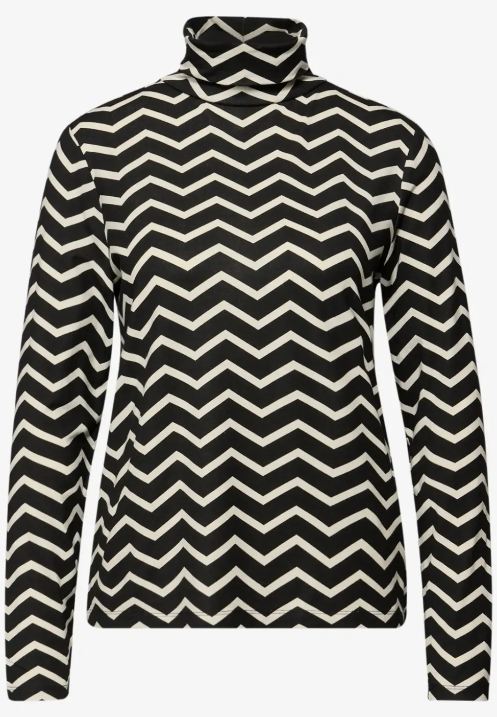 Gemustertes Rollkragenshirt