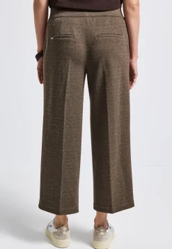 Gemusterte Straight Leg Hose