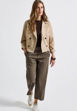 Gemusterte Straight Leg Hose