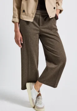 Gemusterte Straight Leg Hose