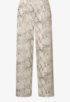 Gemusterte Straight Leg Hose