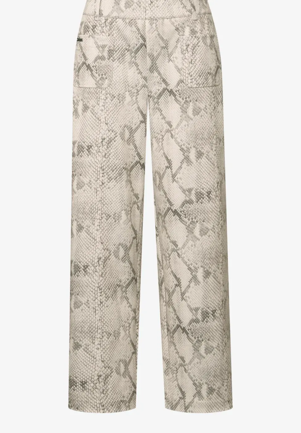 Gemusterte Straight Leg Hose