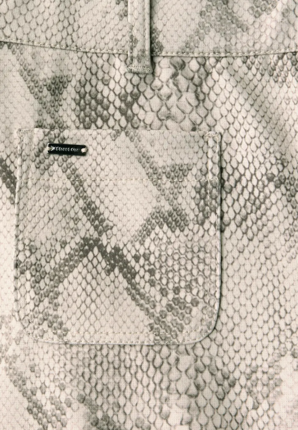 Gemusterte Straight Leg Hose