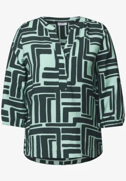 Gemusterte Strukturbluse