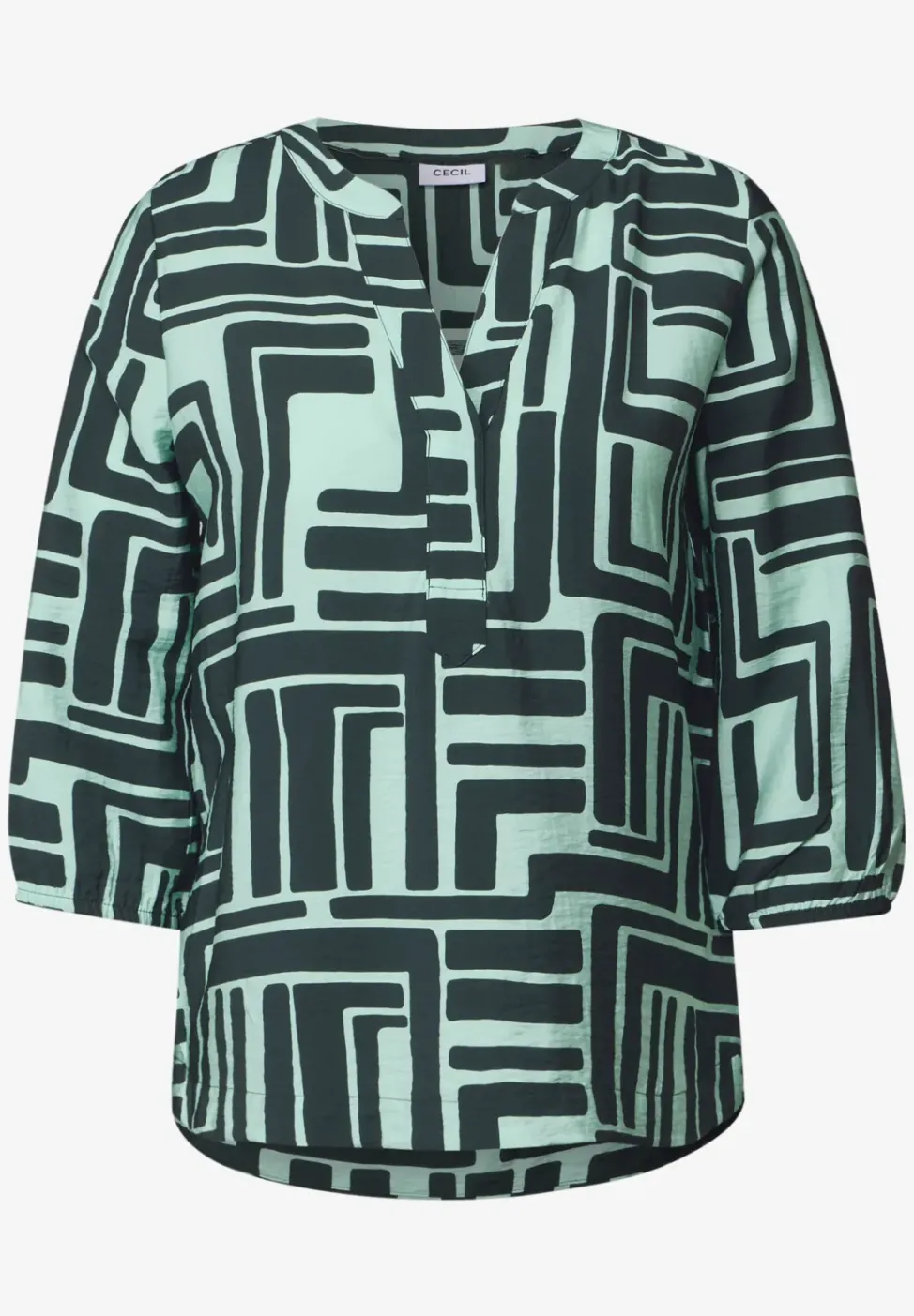 Gemusterte Strukturbluse