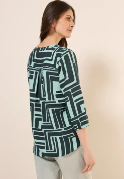 Gemusterte Strukturbluse