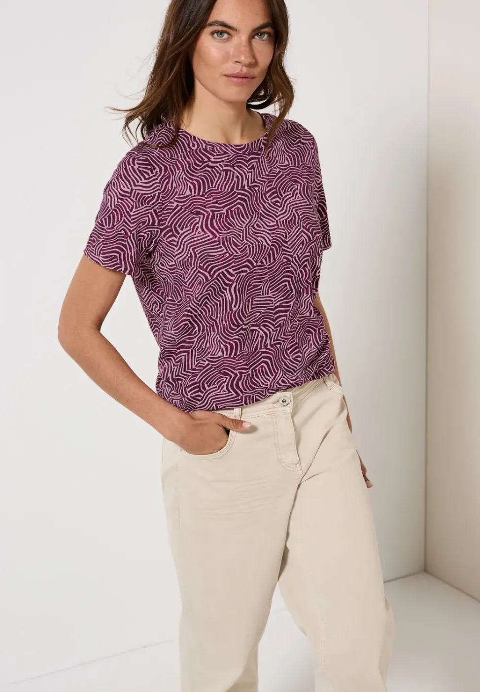 Gemustertes T-Shirt