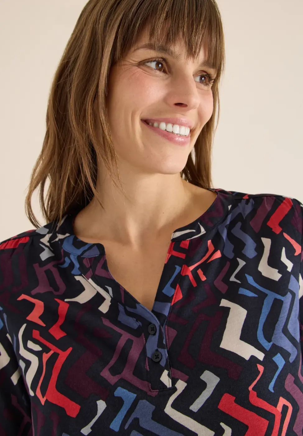 Gemustertes Tunika-Shirt