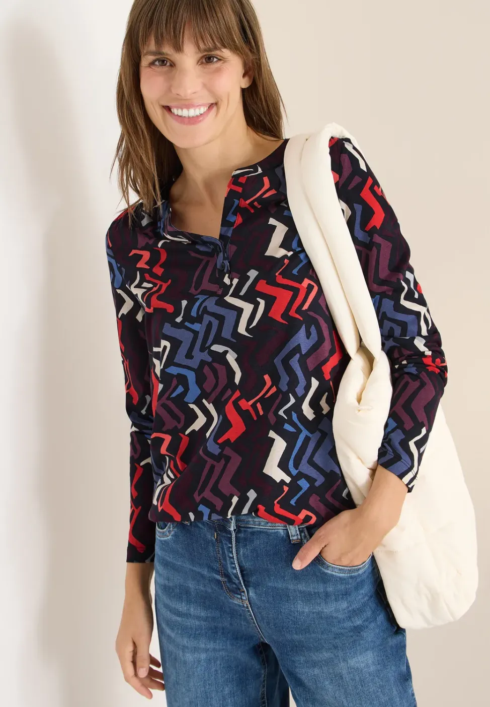 Gemustertes Tunika-Shirt