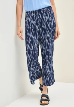 Gemusterte Wide Leg Hose