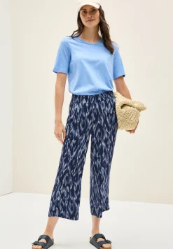 Gemusterte Wide Leg Hose