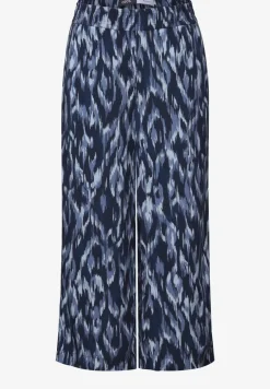 Gemusterte Wide Leg Hose